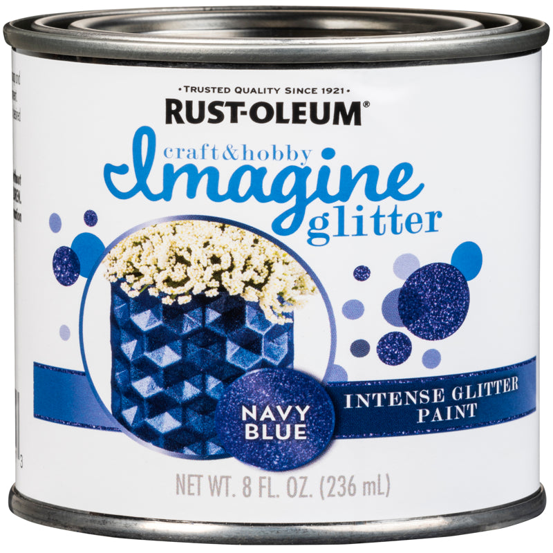 Rust-Oleum Imagine Glitter Navy Blue Water-Based Glitter Paint Interior 8 oz