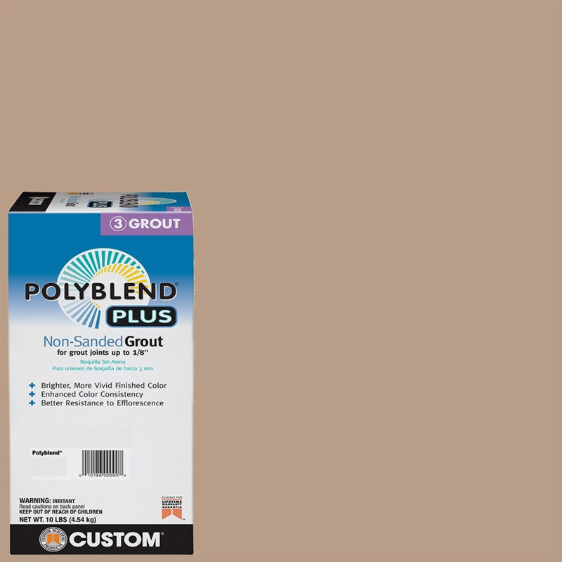 Custom Building Products Polyblend Plus Indoor and Outdoor Haystack Non-Sanded Grout 10 lb