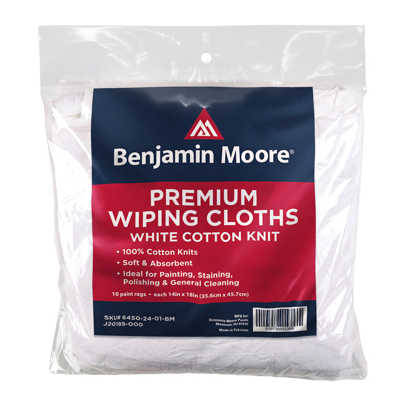 Benjamin Moore Cotton Knit Wiping Rags 14 in. W X 18 in. L 10 ct