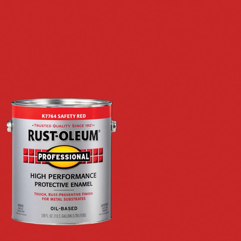 Rust-Oleum Professional Indoor and Outdoor Gloss Safety Red Oil-Based Enamel Protective Paint 1 gal
