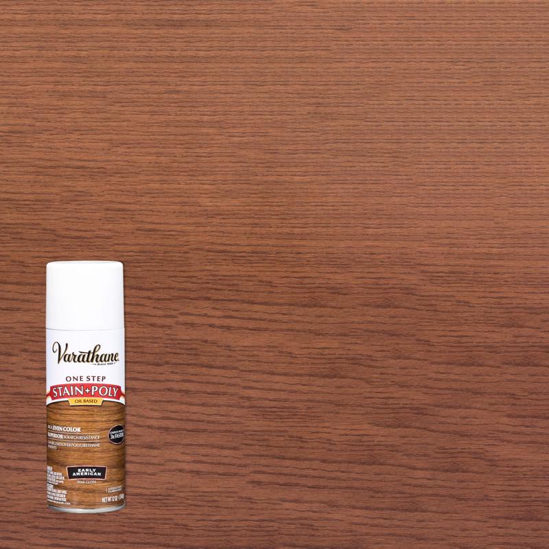 Varathane Semi-Transparent Semi-Gloss Early American Oil-Based One-Step Stain/Poly 12 oz