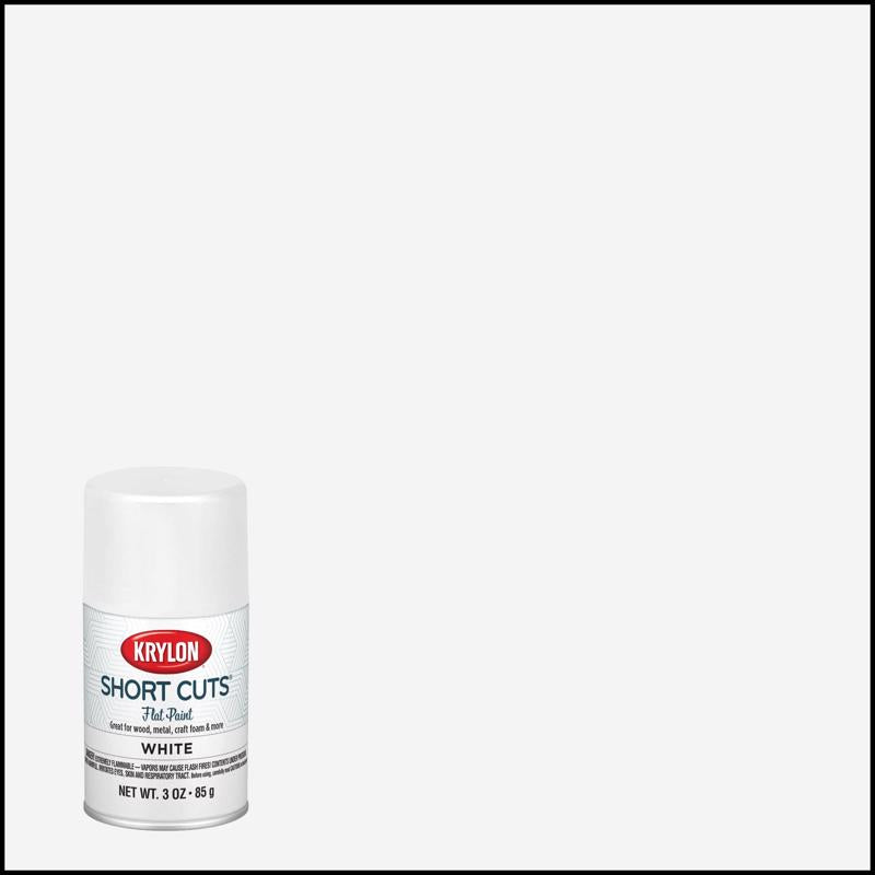 Krylon Short Cuts Flat White Spray Paint 3 oz
