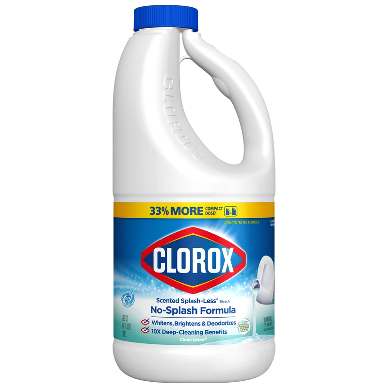 Clorox Splash-Less Clean Linen Scent Bleach 40 oz