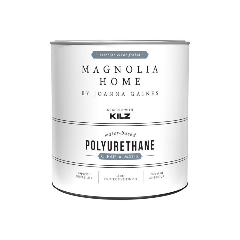 Magnolia Home by Joanna Gaines Kilz Transparent Matte Clear Water-Based Polyurethane Top Coat 1 qt