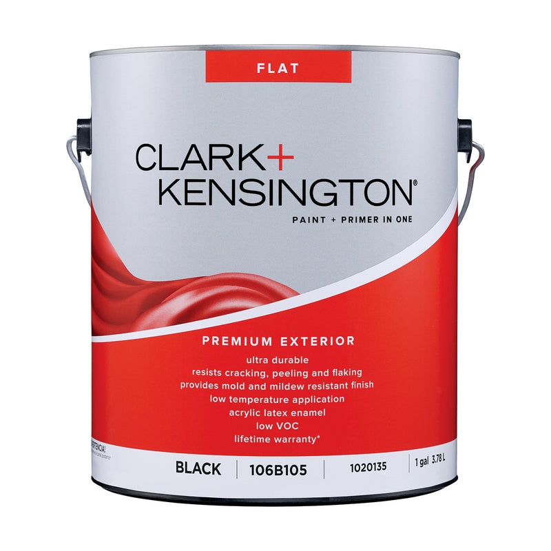 Clark+Kensington Flat Black House & Trim Paint & Primer Exterior 1 gal
