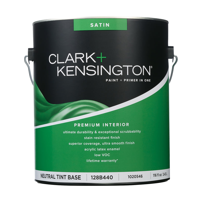 Clark+Kensington Satin Tint Base Neutral Base Paint + Primer Interior 1 gal
