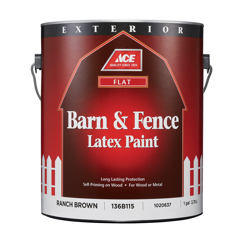 Ace Flat Ranch Brown Barn and Fence Paint Exterior 1 gal