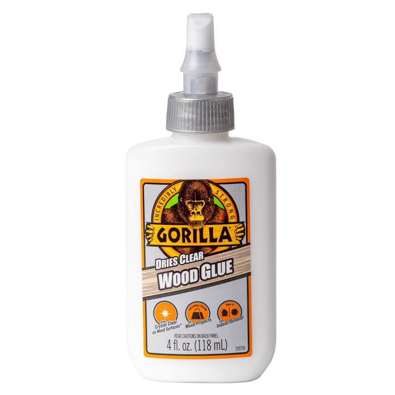 Gorilla High Strength Clear Wood Glue 4 oz