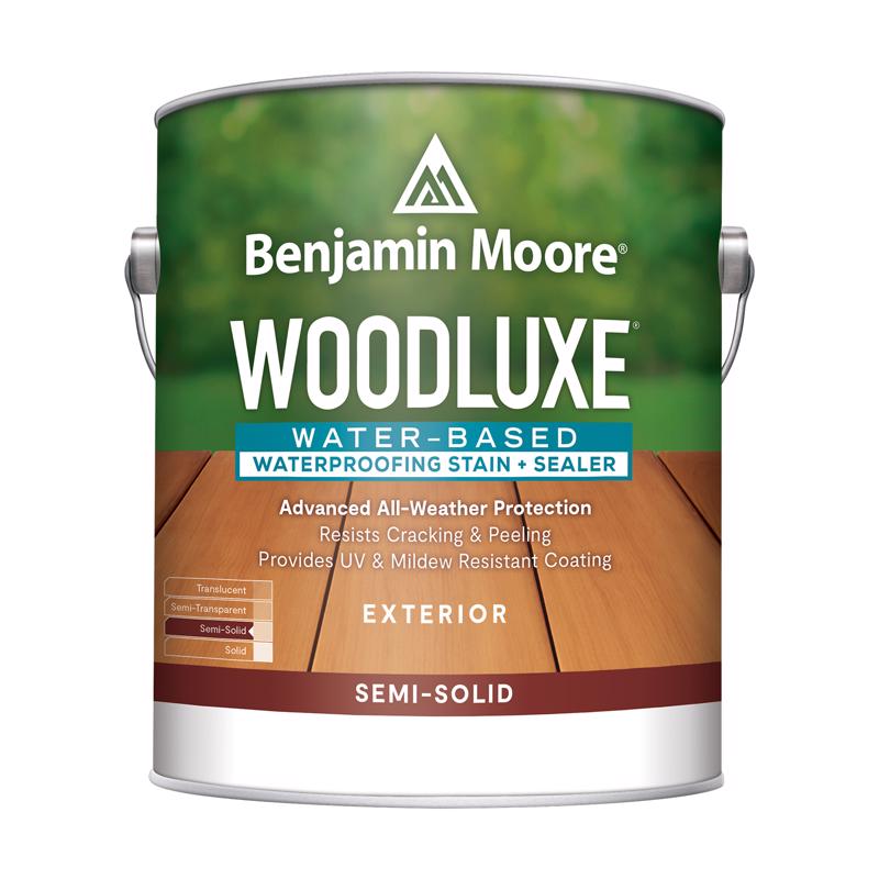 Benjamin Moore Woodluxe Semi-Solid Tint Base Water-Based Acrylic Latex Waterproofing Wood Stain and