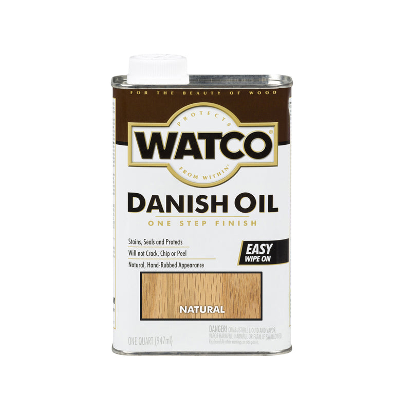 WATCO Transparent Natural Oil-Based Danish Oil 1 qt