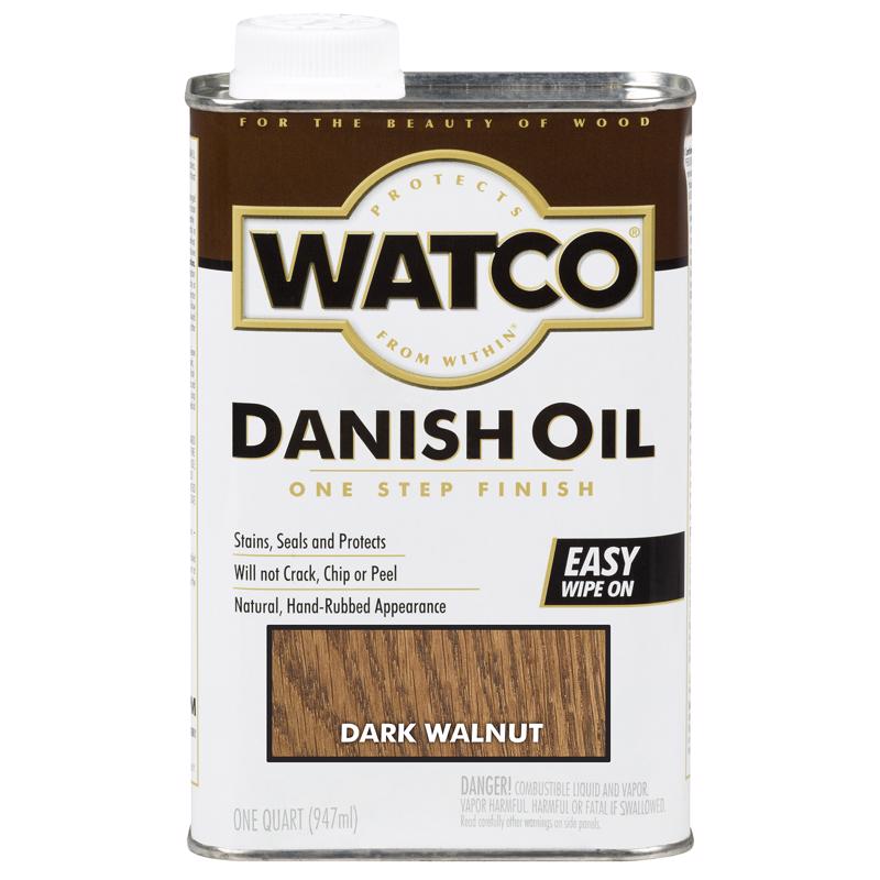 WATCO Transparent Dark Walnut Oil-Based Danish Oil 1 qt