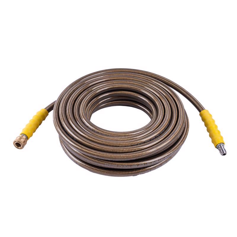 SurfaceMaxx 3/8 in. D X 50 ft. L Steel and Polyester Braided Pressure Washer Hose 4500 psi
