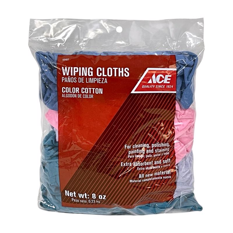 ACE Assorted Colors Cotton Knit Cleaning Cloth 8 oz