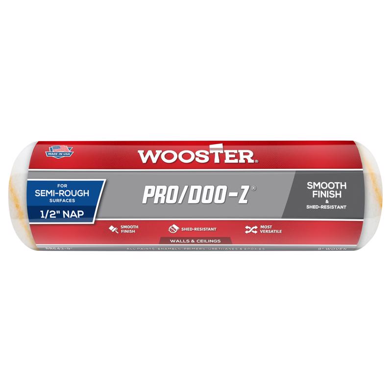 Wooster Pro/Doo-Z Woven Fabric 9 in. W X 1/2 in. Paint Roller Cover 1 pk
