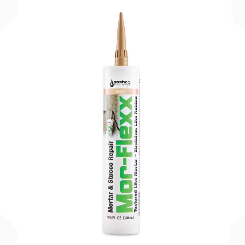 Sashco Mor-Flexx Beige Elastomeric Acrylic Latex Mortar and Stucco Repair Caulk 10.5 oz