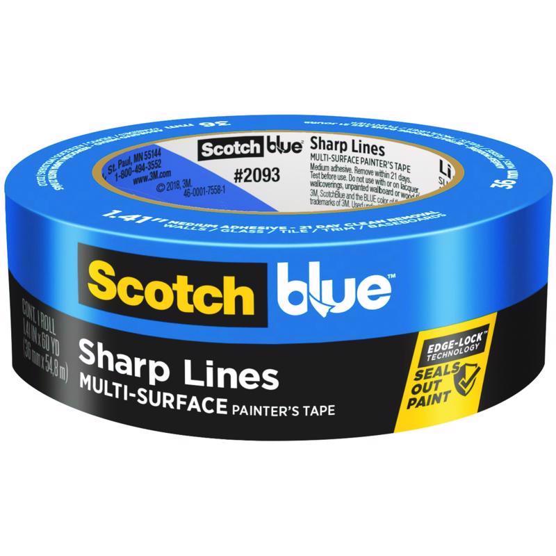 ScotchBlue PROSharp 1.41 in. W X 60 yd L Blue Medium Strength Painter's Tape 1 pk