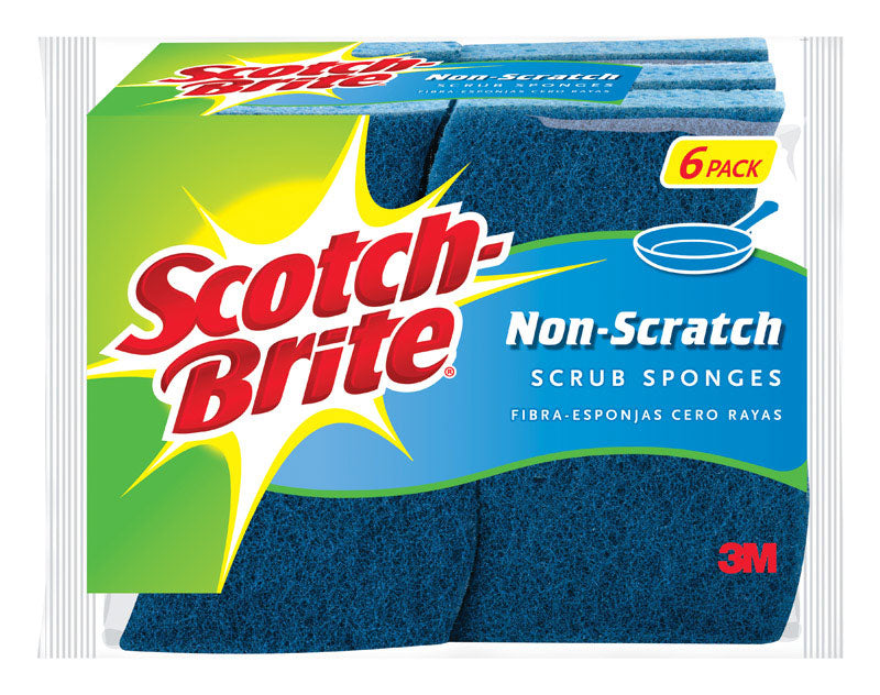 Scotch-Brite Non-Scratch Scrubber Sponge For Multi-Purpose 4.4 in. L 6 pk