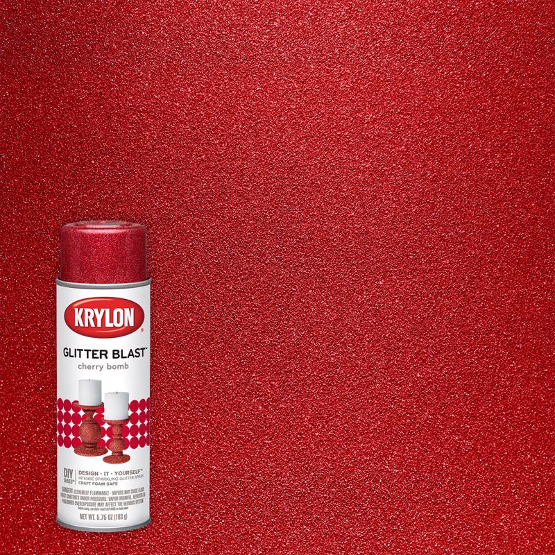Krylon Glitter Blast Cherry Bomb Spray Paint 5.75 oz