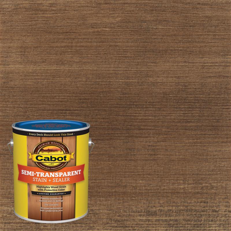 Cabot Semi-Transparent Low VOC Semi-Transparent Cordovan Leather Oil-Based Stain and Sealer 1 gal
