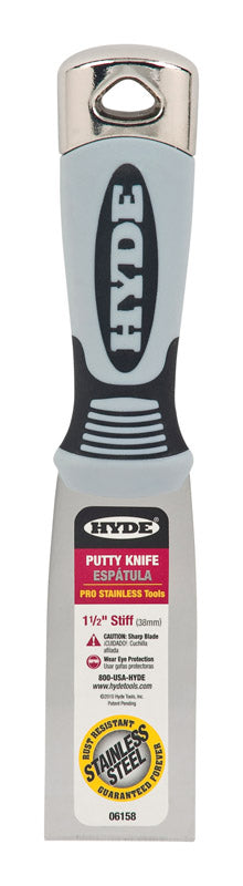 Hyde 1.5 in. W Stainless Steel Stiff Putty Knife