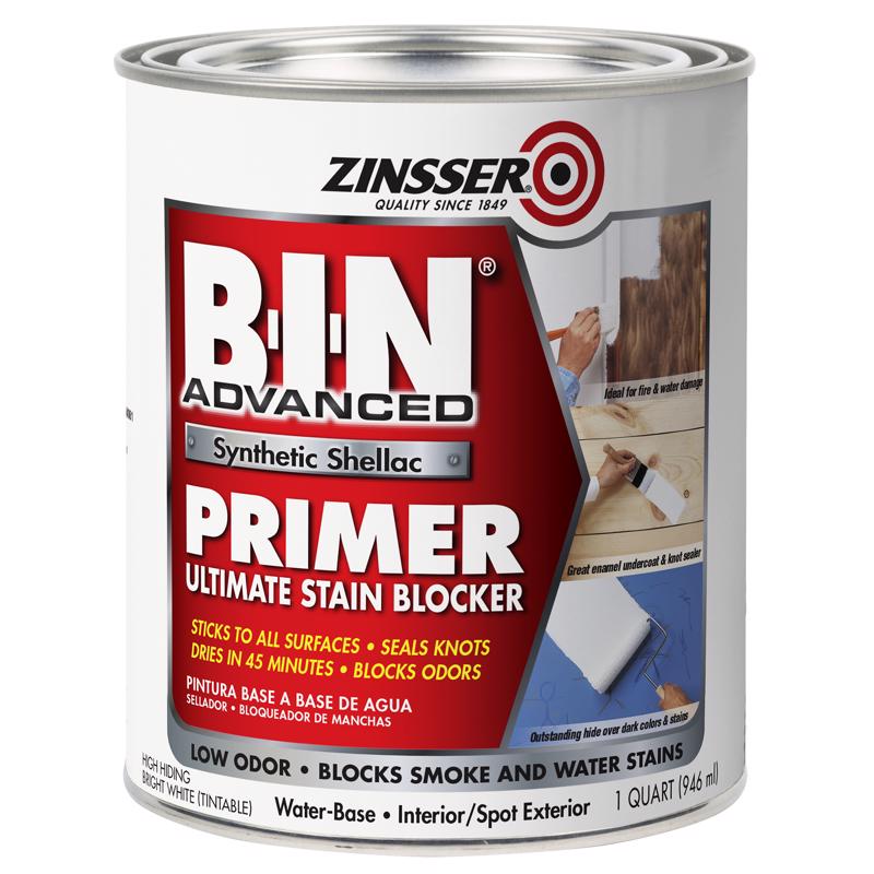 Zinsser B-I-N Advanced White Shellac-Based Acrylic Primer and Sealer 1 qt
