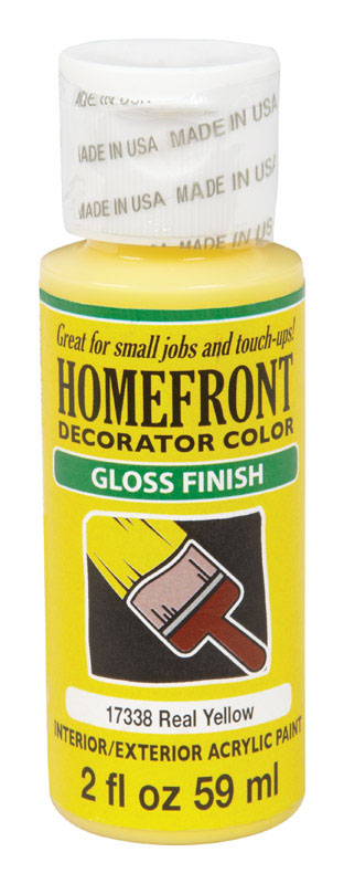 Homefront Gloss Real Yellow Hobby Paint 2 oz