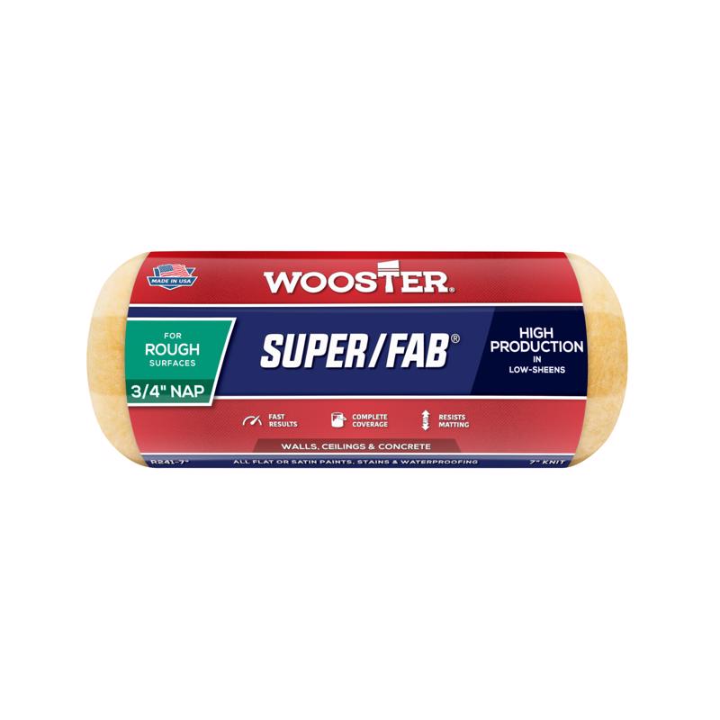 Wooster Super/Fab Knit 7 in. W X 3/4 in. Regular Paint Roller Cover 1 pk