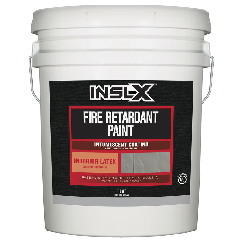 Insl-X Flat White Acrylic Fire Retardant Paint 5 gal