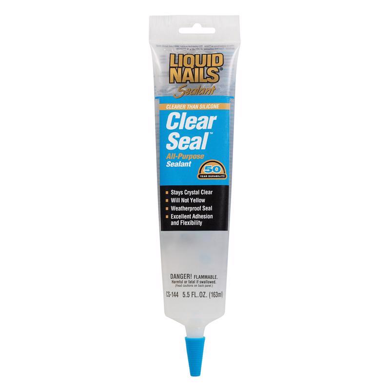Liquid Nails Low Strength Rubber Clear Sealant 5.5 oz