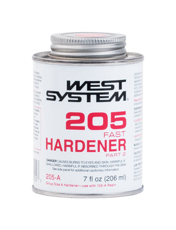 West System 205 Hardener High Strength Epoxy Clear Fast Hardener Curing Agent 7 oz
