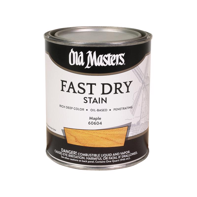 Old Masters Professional Semi-Transparent Satin Maple Oil-Based Alkyd Fast Dry Wood Stain 1 qt