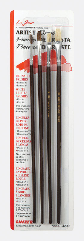 Linzer No. 1/4/8 in. Assorted Artist Paint Brush Set