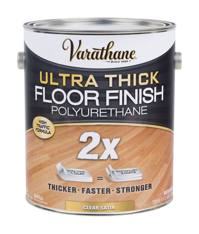 Varathane Transparent Satin Clear Water-Based Acrylic Urethane Floor Finish 1 gal
