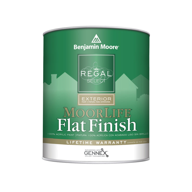 Benjamin Moore Regal Select Flat White Water-Based Paint Exterior 1 qt