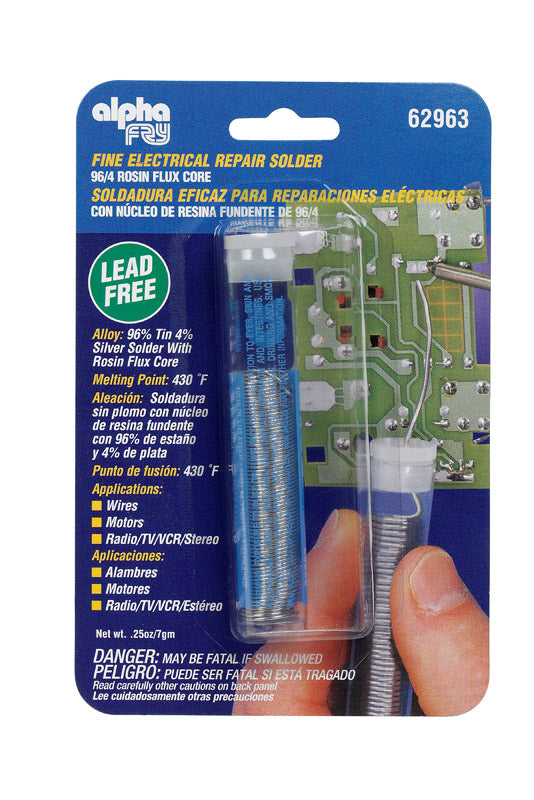 Alpha Fry 0.25 oz Lead-Free Repair Solder 0.03 in. D Tin/Silver 1 pc