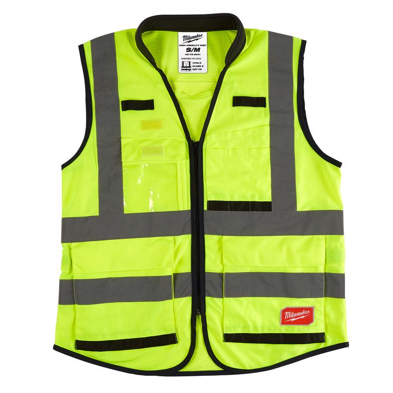 Milwaukee Class 2 with 15 Pockets Performance Safety Vest High Visibility Yellow XXL/XXXL