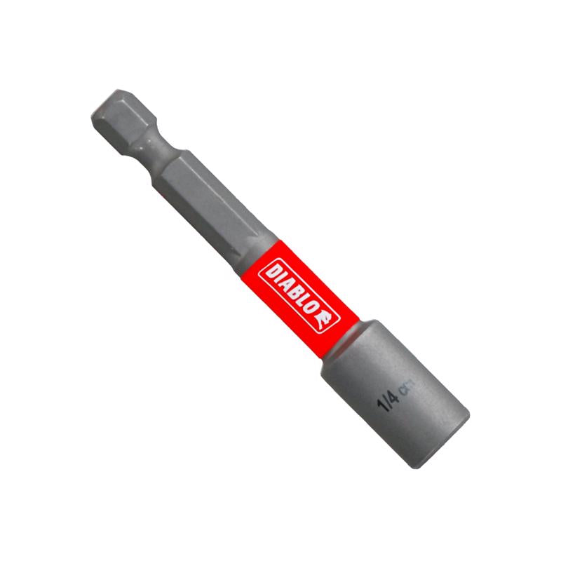 Diablo 1/4 in. X 2-9/16 in. L Black Oxide Magnetic Nut Setter 1 pc