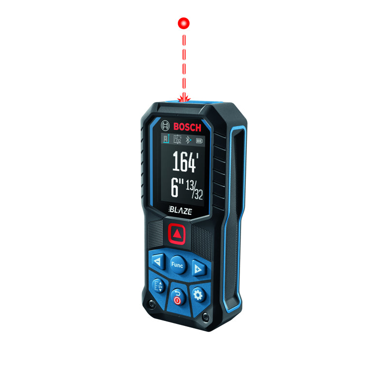 Bosch BLAZE 2.1 in. L X 1.2 in. W Bluetooth Laser Distance Measurer 165 ft. Black/Blue 5 pc