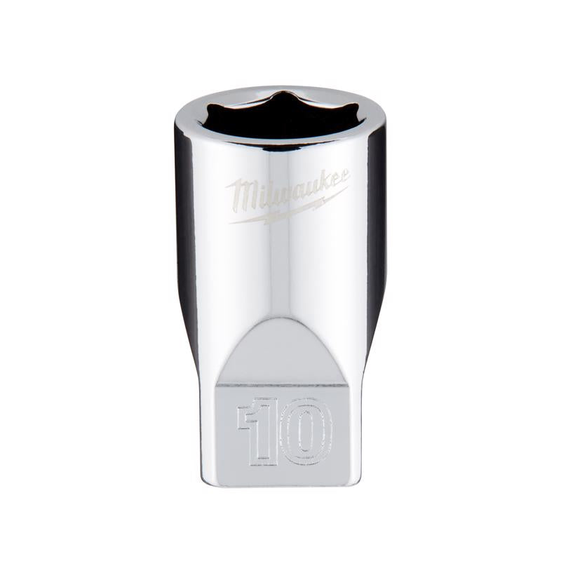 Milwaukee 10 mm X 1/4 in. drive Metric 6 Point Standard Socket 1 pc