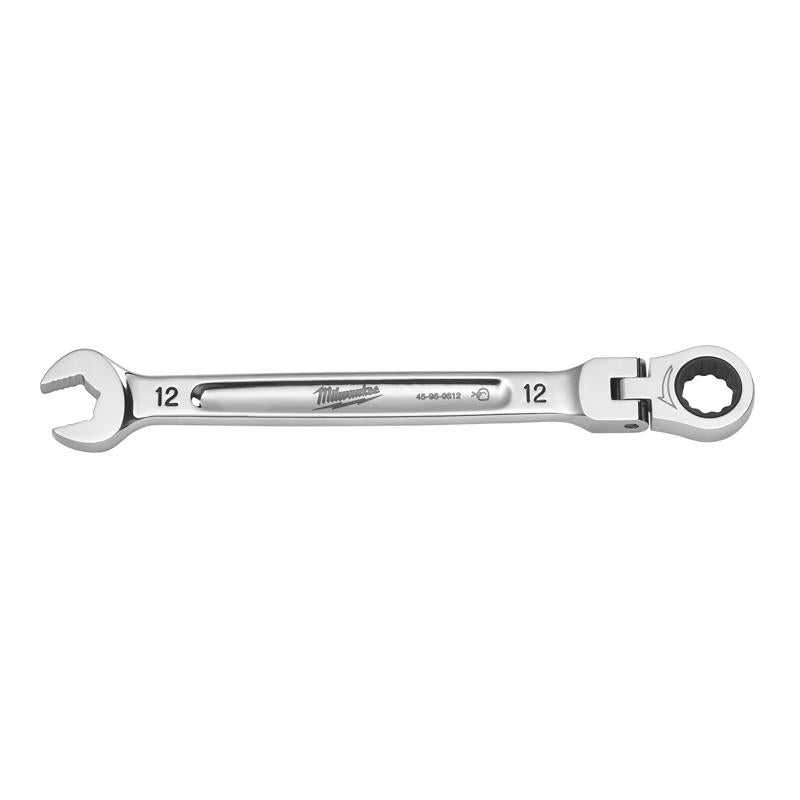 Milwaukee 12 mm X 12 mm 12 Point Metric Flex Head Combination Wrench 7.03 in. L 1 pc