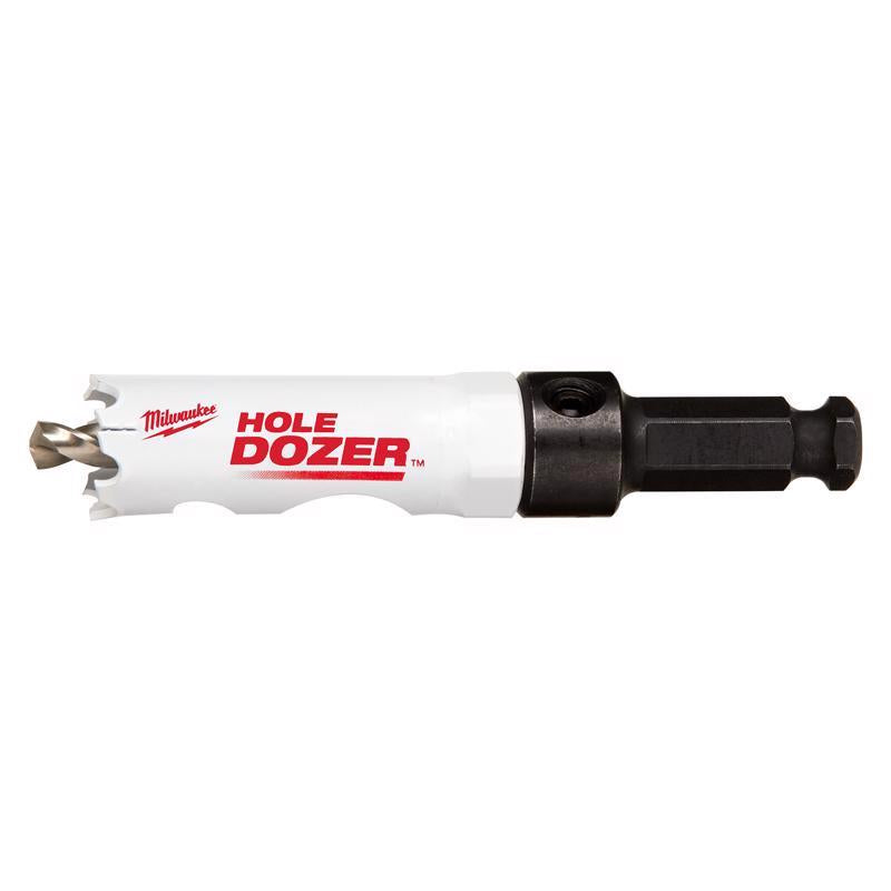 Milwaukee Hole Dozer 3/4 in. Bi-Metal 2.7 in. L X 3/8 in. D Hole Saw with Arbor and Pilot Bit