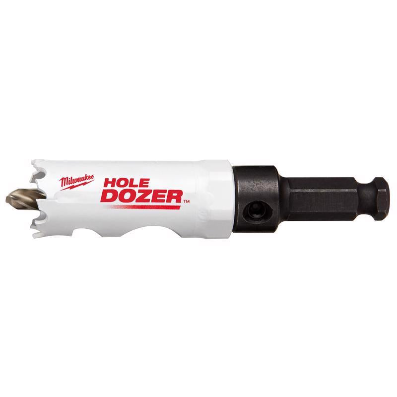 Milwaukee Hole Dozer 7/8 in. Bi-Metal 2.7 in. L X 3/8 in. D Hole Saw with Arbor and Pilot Bit
