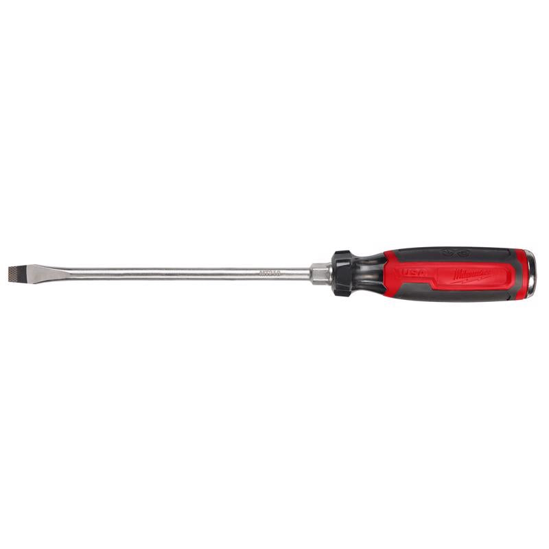 Milwaukee Made in USA Cushion Grip 3/8 in. Slotted Made in USA Screwdriver 1 pk