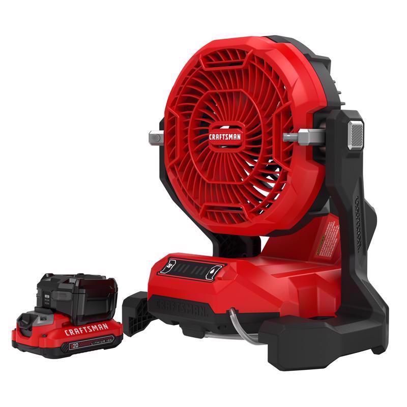Craftsman V20 15 in. H X 8 in. D 3 speed Misting Fan