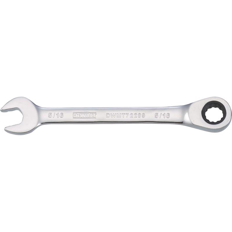 DeWalt 5/16 in. X 5/16 in. 12 Point SAE Ratcheting Combination Wrench 4-3/8 in. L 1 pc