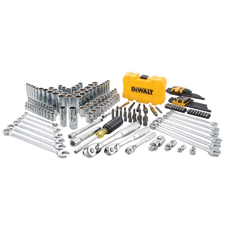 DeWalt 1/4 & 3/8 & 1/2 in. drive Metric/SAE 6 Point Mechanic's Tool Set 168 pc