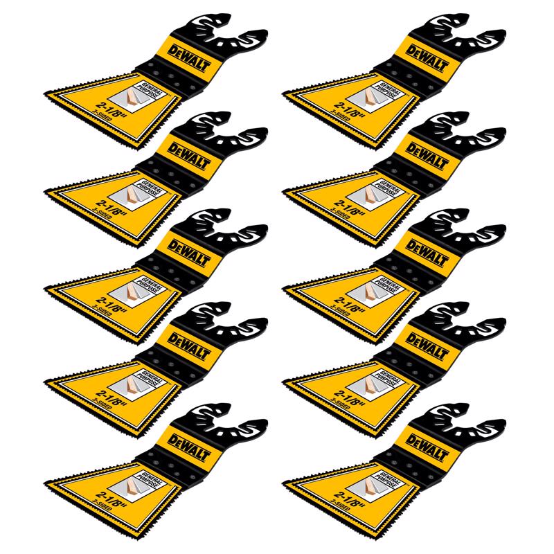 DeWalt 2-1/8 in. Bi-Metal 3-Sided Oscillating Blade 10 pc