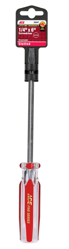 Ace 1/4 in. X 6 in. L Slotted Screwdriver 1 pc