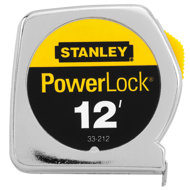 Stanley PowerLock 12 ft. L X 0.5 in. W Compact Tape Measure 1 pk
