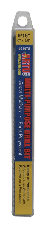 ARTU 9/16 in. X 6-1/4 in. L Tungsten Carbide Tipped Drill Bit Straight Shank 1 pc